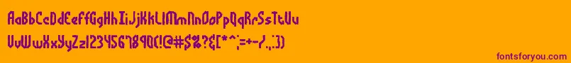 Bocumaad Font – Purple Fonts on Orange Background