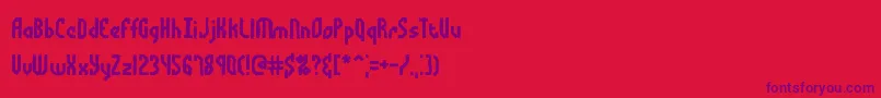Bocumaad Font – Purple Fonts on Red Background