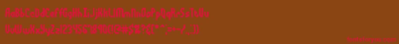 Bocumaad Font – Red Fonts on Brown Background