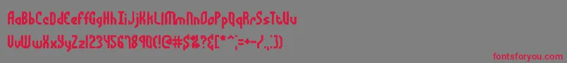 Bocumaad Font – Red Fonts on Gray Background