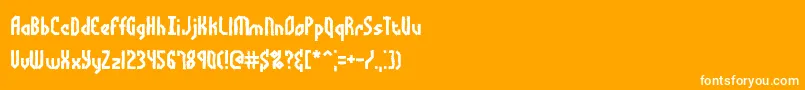 Bocumaad Font – White Fonts on Orange Background