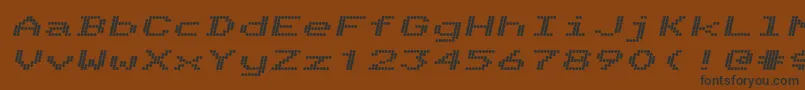 Fonte Telidonexhv ffy – fontes pretas em um fundo marrom