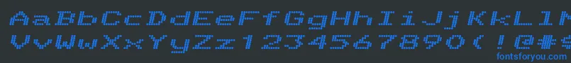 Czcionka Telidonexhv ffy – niebieskie czcionki na czarnym tle
