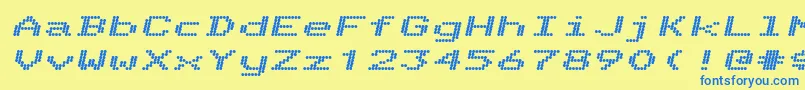 Telidonexhv ffy Font – Blue Fonts on Yellow Background