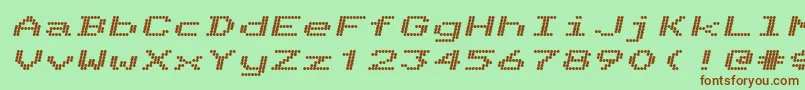 Telidonexhv ffy Font – Brown Fonts on Green Background
