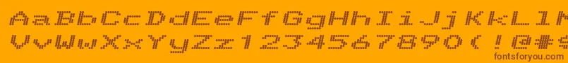 Telidonexhv ffy Font – Brown Fonts on Orange Background
