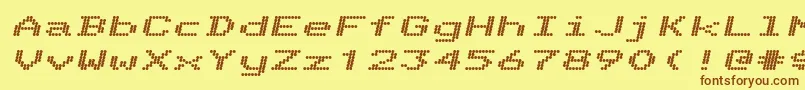 Шрифт Telidonexhv ffy – коричневые шрифты на жёлтом фоне