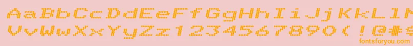 Telidonexhv ffy-Schriftart – Orangefarbene Schriften auf rosa Hintergrund