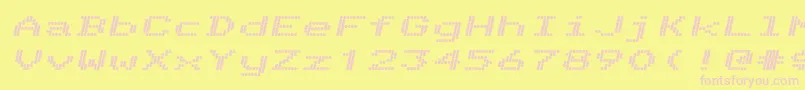 Telidonexhv ffy Font – Pink Fonts on Yellow Background