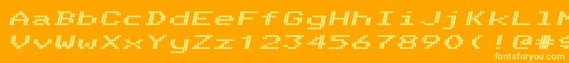 Шрифт Telidonexhv ffy – жёлтые шрифты на оранжевом фоне
