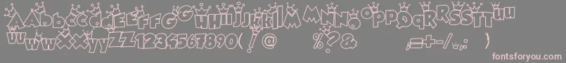 Royaltea Font – Pink Fonts on Gray Background