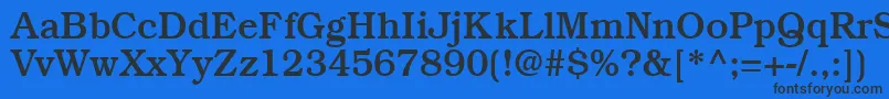 BookmanmediumRegular Font – Black Fonts on Blue Background