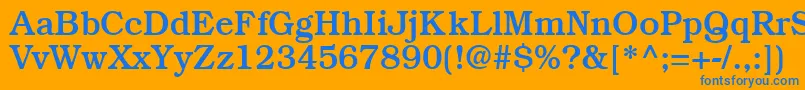 BookmanmediumRegular Font – Blue Fonts on Orange Background