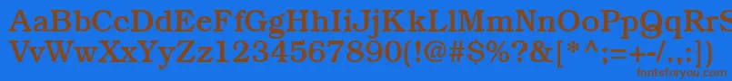 BookmanmediumRegular Font – Brown Fonts on Blue Background
