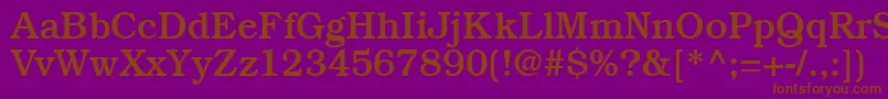 BookmanmediumRegular Font – Brown Fonts on Purple Background