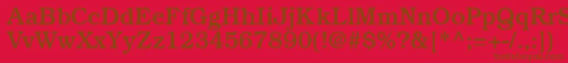 BookmanmediumRegular Font – Brown Fonts on Red Background