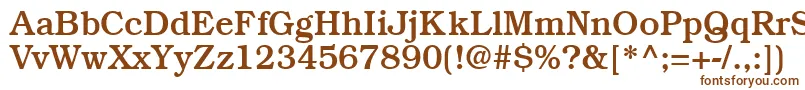 Шрифт BookmanmediumRegular – коричневые шрифты на белом фоне