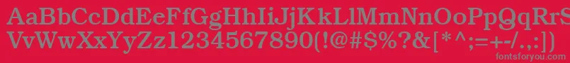 フォントBookmanmediumRegular – 赤い背景に灰色の文字