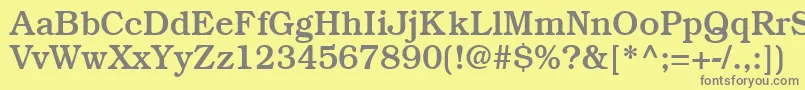 BookmanmediumRegular Font – Gray Fonts on Yellow Background