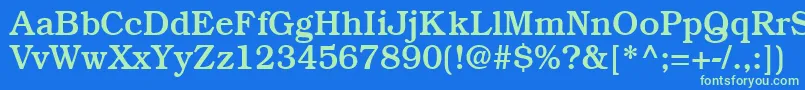 BookmanmediumRegular Font – Green Fonts on Blue Background