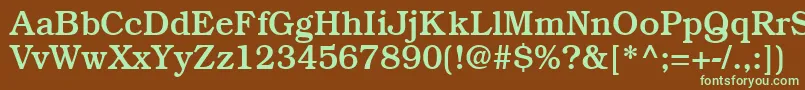 BookmanmediumRegular Font – Green Fonts on Brown Background