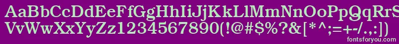 BookmanmediumRegular Font – Green Fonts on Purple Background