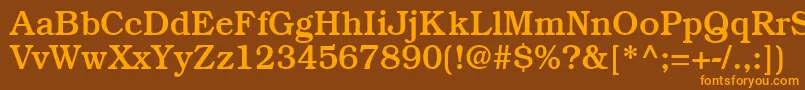 BookmanmediumRegular Font – Orange Fonts on Brown Background