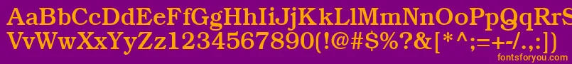 BookmanmediumRegular Font – Orange Fonts on Purple Background