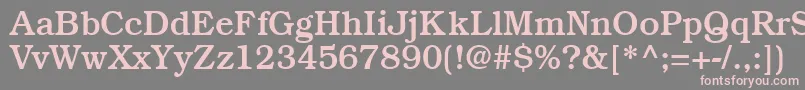 BookmanmediumRegular-Schriftart – Rosa Schriften auf grauem Hintergrund