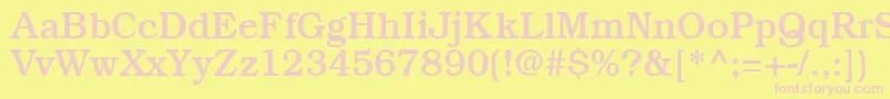 BookmanmediumRegular Font – Pink Fonts on Yellow Background