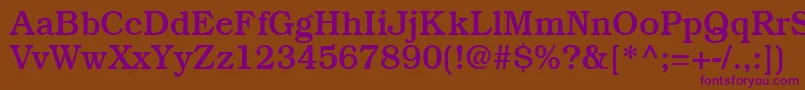 BookmanmediumRegular Font – Purple Fonts on Brown Background