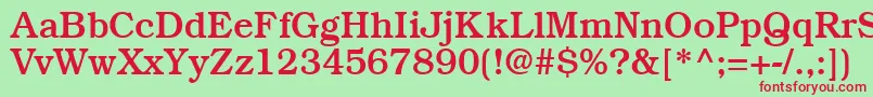 BookmanmediumRegular Font – Red Fonts on Green Background