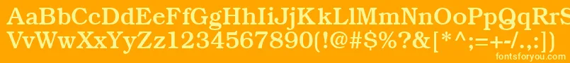 Шрифт BookmanmediumRegular – жёлтые шрифты на оранжевом фоне