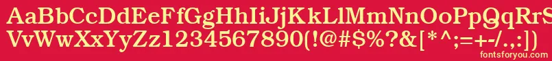 BookmanmediumRegular Font – Yellow Fonts on Red Background