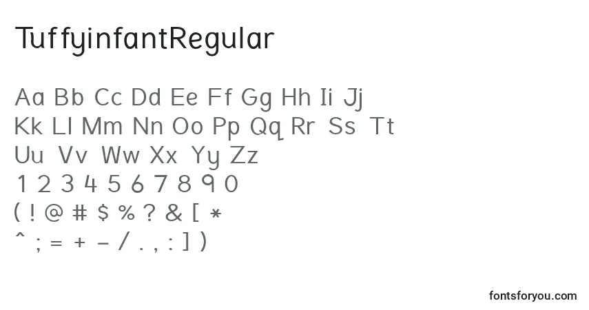 Czcionka TuffyinfantRegular – alfabet, cyfry, specjalne znaki