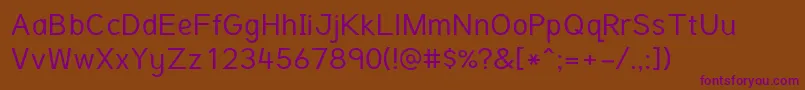 TuffyinfantRegular Font – Purple Fonts on Brown Background