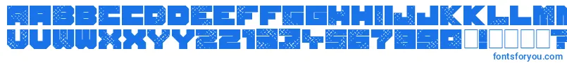 Шрифт SevenOfOne – синие шрифты на белом фоне