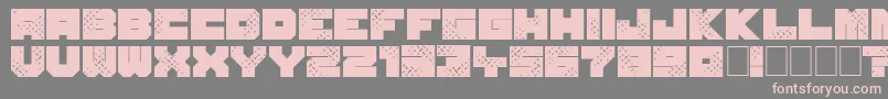 Fonte SevenOfOne – fontes rosa em um fundo cinza