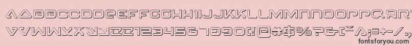 4114Blaster3D Font – Black Fonts on Pink Background