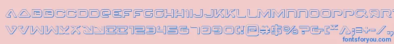 4114Blaster3D Font – Blue Fonts on Pink Background