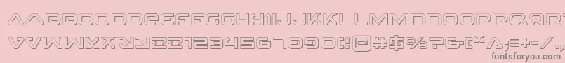Więcej informacji o czcionce 4114Blaster3D Czcionka 4114Blaster3D – szare czcionki na różowym tle