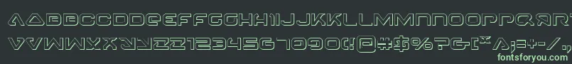 4114Blaster3D Font – Green Fonts on Black Background