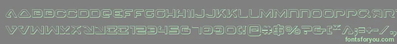4114Blaster3D Font – Green Fonts on Gray Background
