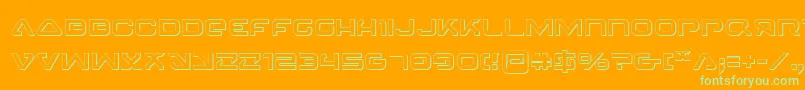 4114Blaster3D Font – Green Fonts on Orange Background