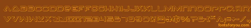 4114Blaster3D Font – Orange Fonts on Brown Background