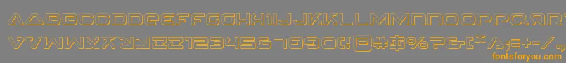 4114Blaster3D Font – Orange Fonts on Gray Background