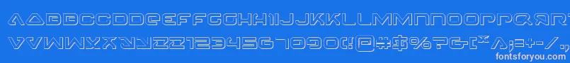 4114Blaster3D Font – Pink Fonts on Blue Background