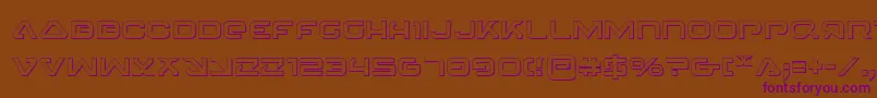 4114Blaster3D Font – Purple Fonts on Brown Background