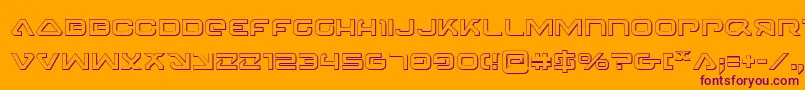 4114Blaster3D Font – Purple Fonts on Orange Background