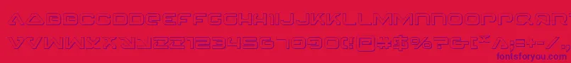 4114Blaster3D Font – Purple Fonts on Red Background